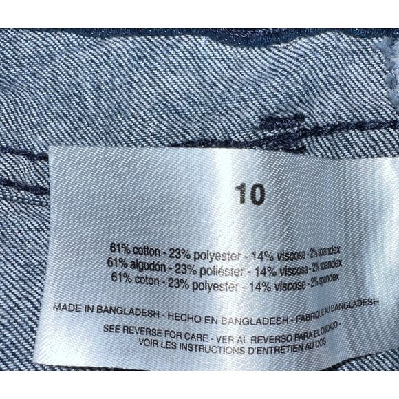 Nine West Chrystie Capri Jeans Size 10 Blue Denim - Picture 5 of 5